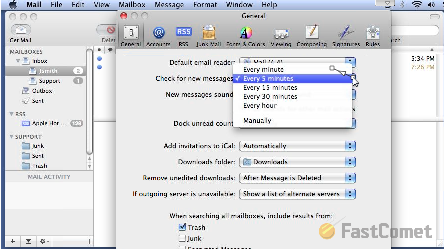 Mac mail download messages from server settings
